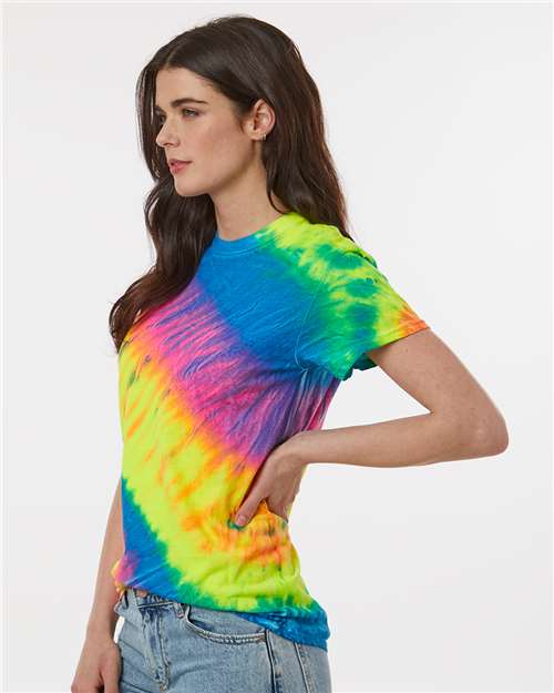 Tilt Tie-Dyed T-Shirt - OnModelSide - B83514303 - Flo Rainbow