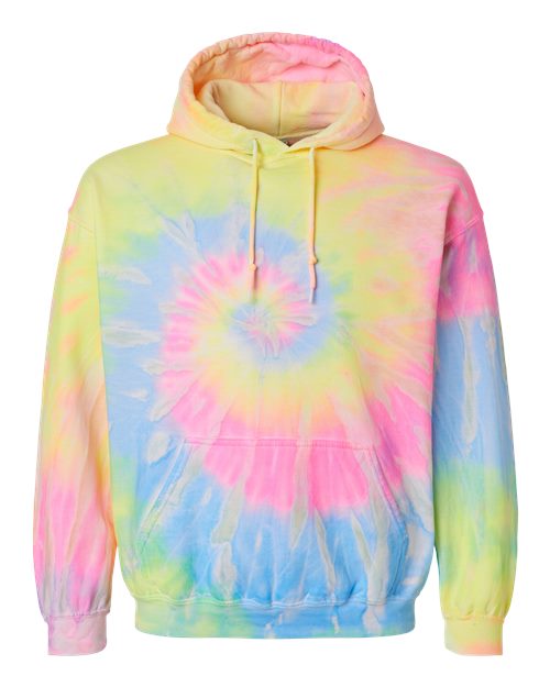 Blended Tie-Dyed Hooded Sweatshirt - Front - B84514303 - Dayglo