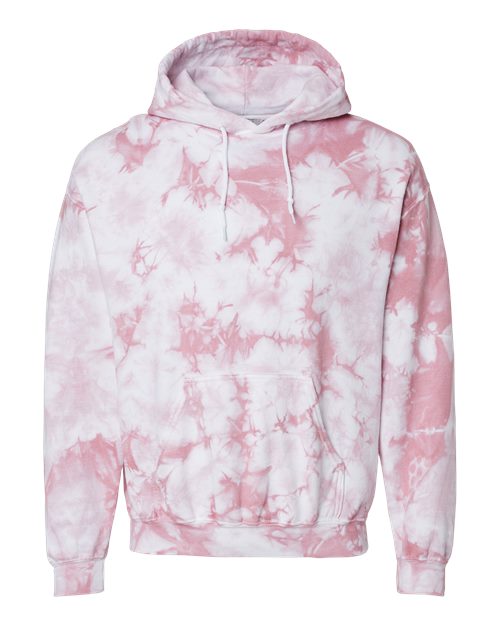 Blended Tie-Dyed Hooded Sweatshirt - Front - B84514313 - Rose Crystal
