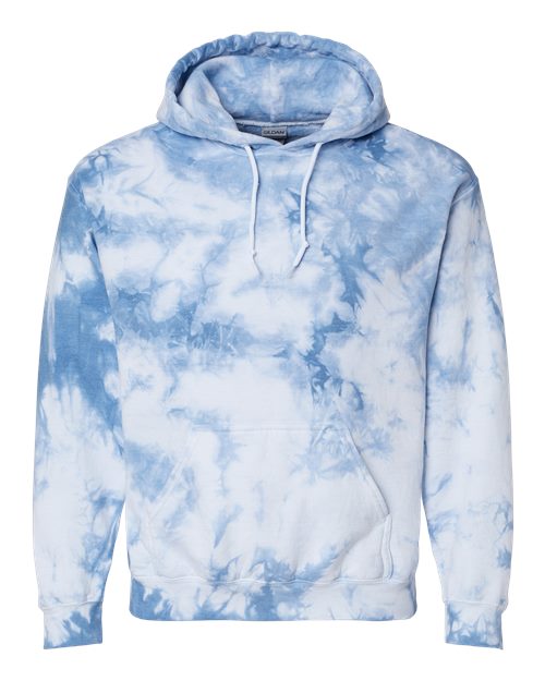 Blended Tie-Dyed Hooded Sweatshirt - Front - B84514743 - Cloudy Sky Crystal