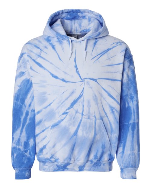 Blended Tie-Dyed Hooded Sweatshirt - Front - B84514753 - Royal