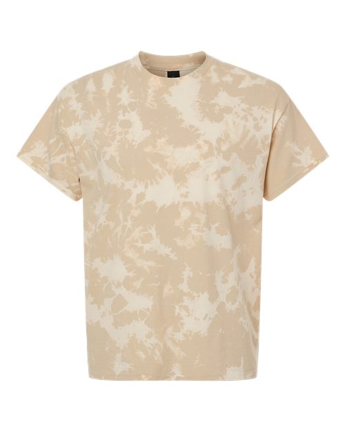 Bleach Wash T-Shirt - Front - B21514243 - Sand Gobi