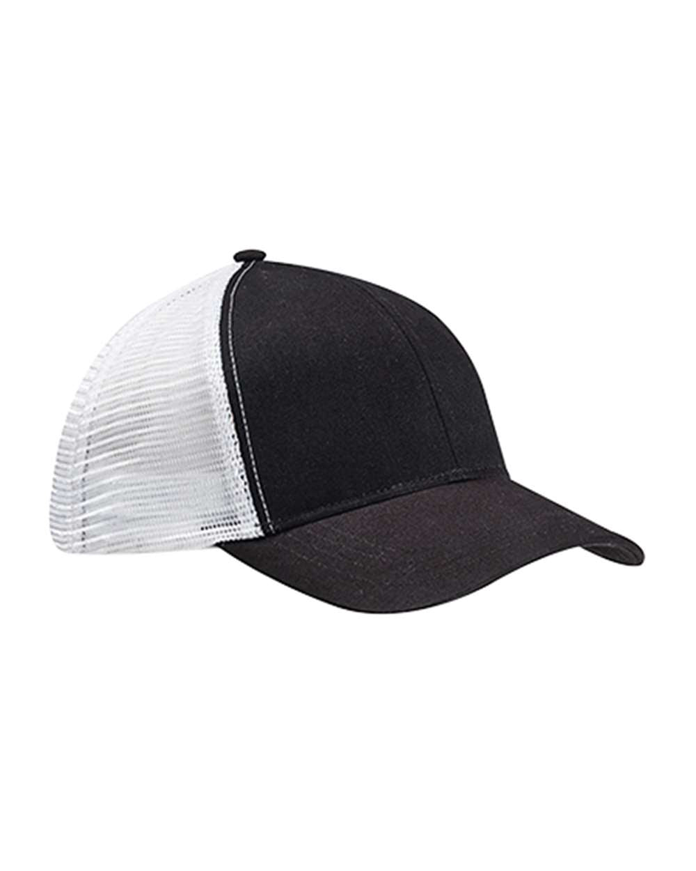 Eco Trucker Cap - Front - B873E9100 - Black/ White