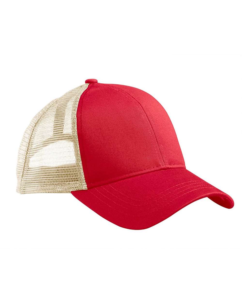 Eco Trucker Cap - Front - B873E9700 - Red/ Oyster