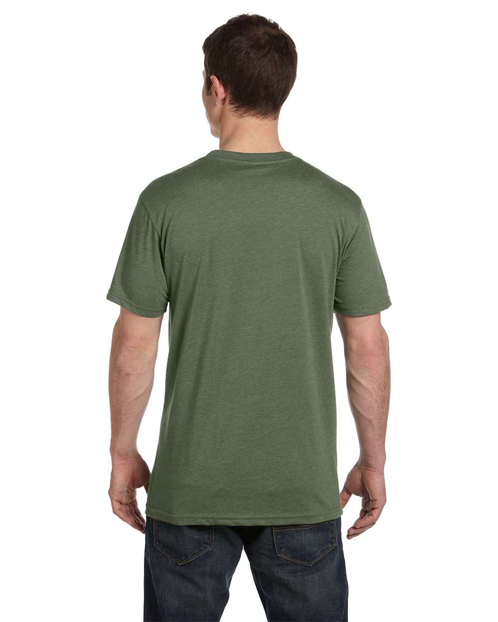 Unisex Eco Blend T-Shirt - OnModelBack - B847E9543 - Asparagus
