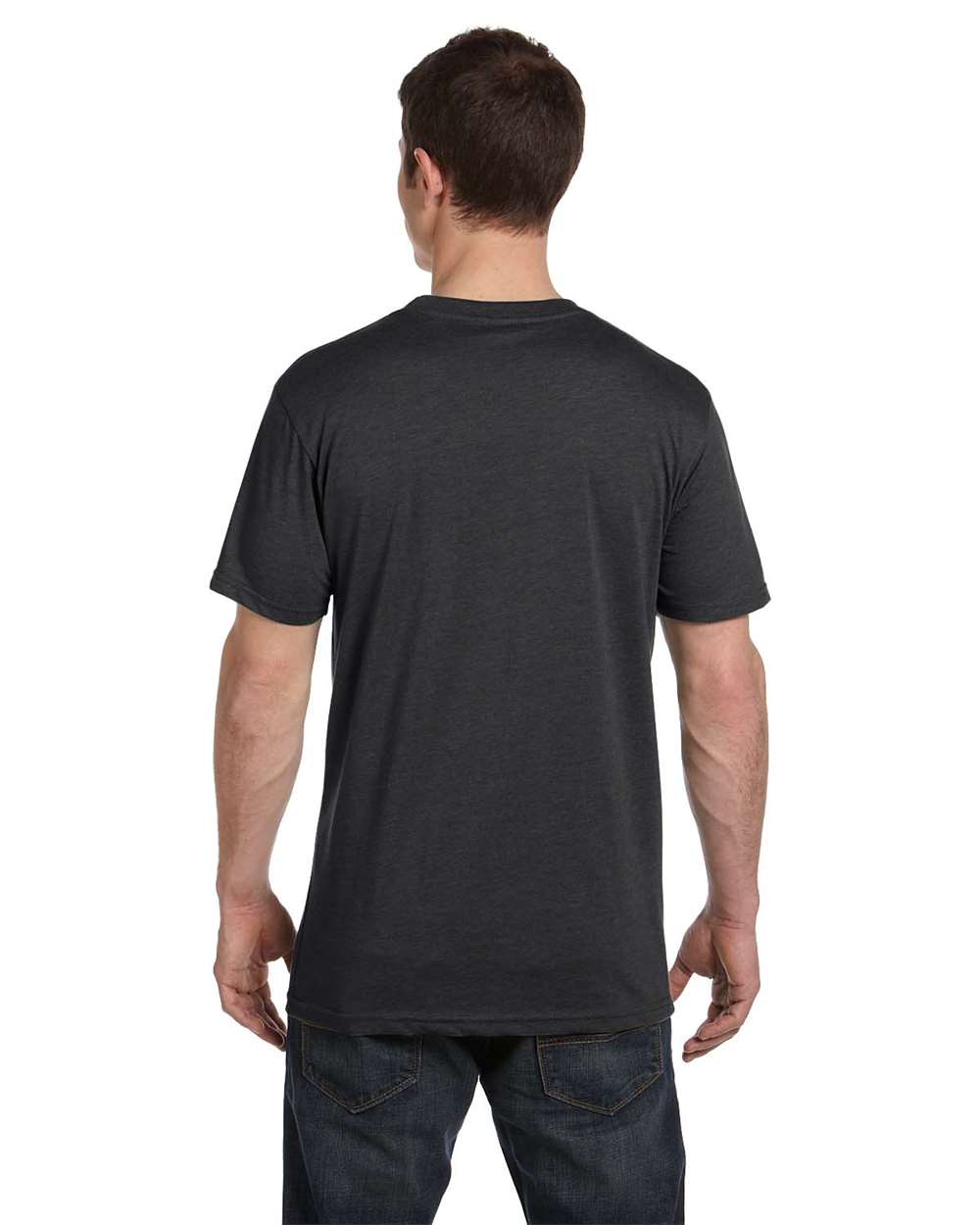 Unisex Eco Blend T-Shirt - OnModelBack - B847E9583 - Charcoal/ Black