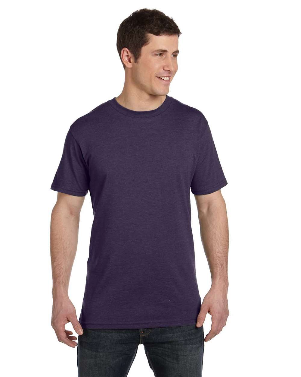 Unisex Eco Blend T-Shirt - OnModelFront - B847E9036 - Eggplant
