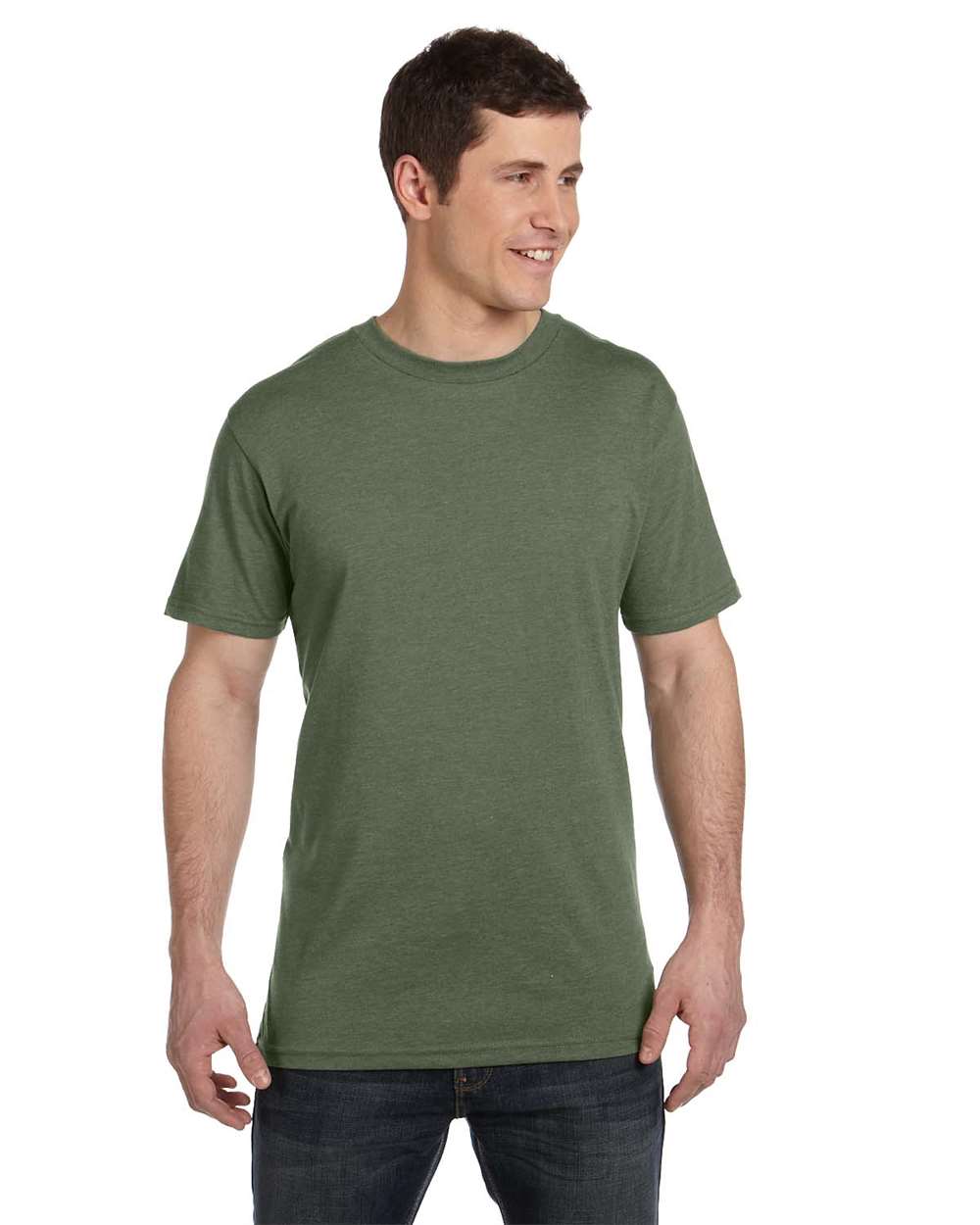 Unisex Eco Blend T-Shirt - OnModelFront - B847E9543 - Asparagus