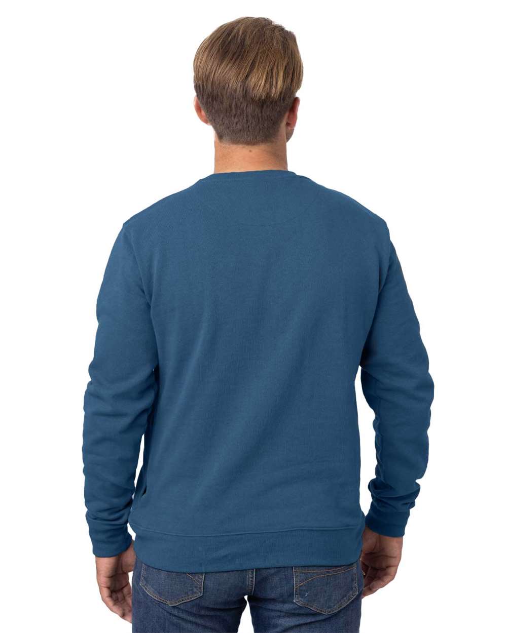 Unisex Reclaimist Crewneck Sweatshirt - OnModelBack - B858E9992 - Tidal Blue