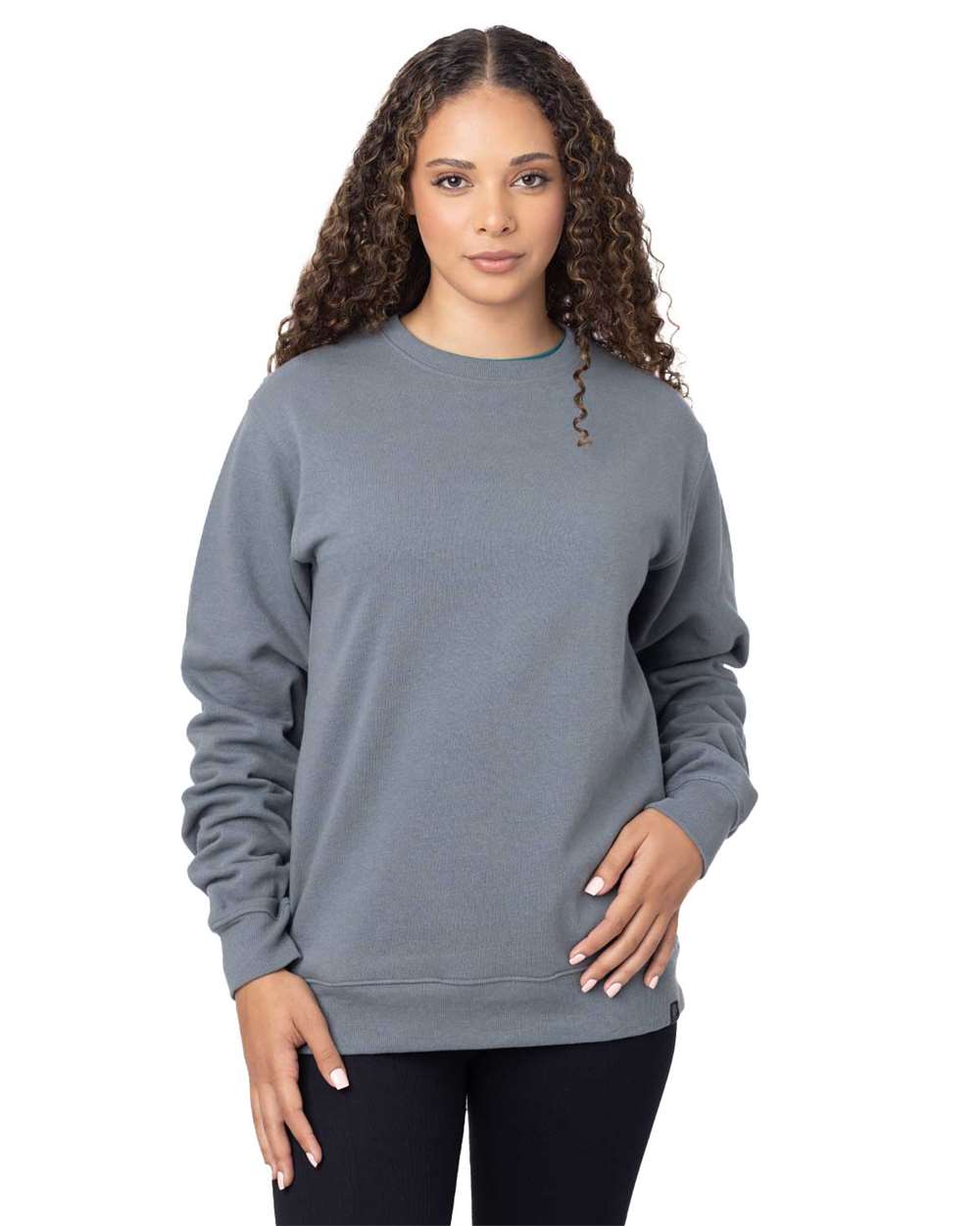 Unisex Reclaimist Crewneck Sweatshirt - OnModelFront - B858E9352 - Basalt Grey