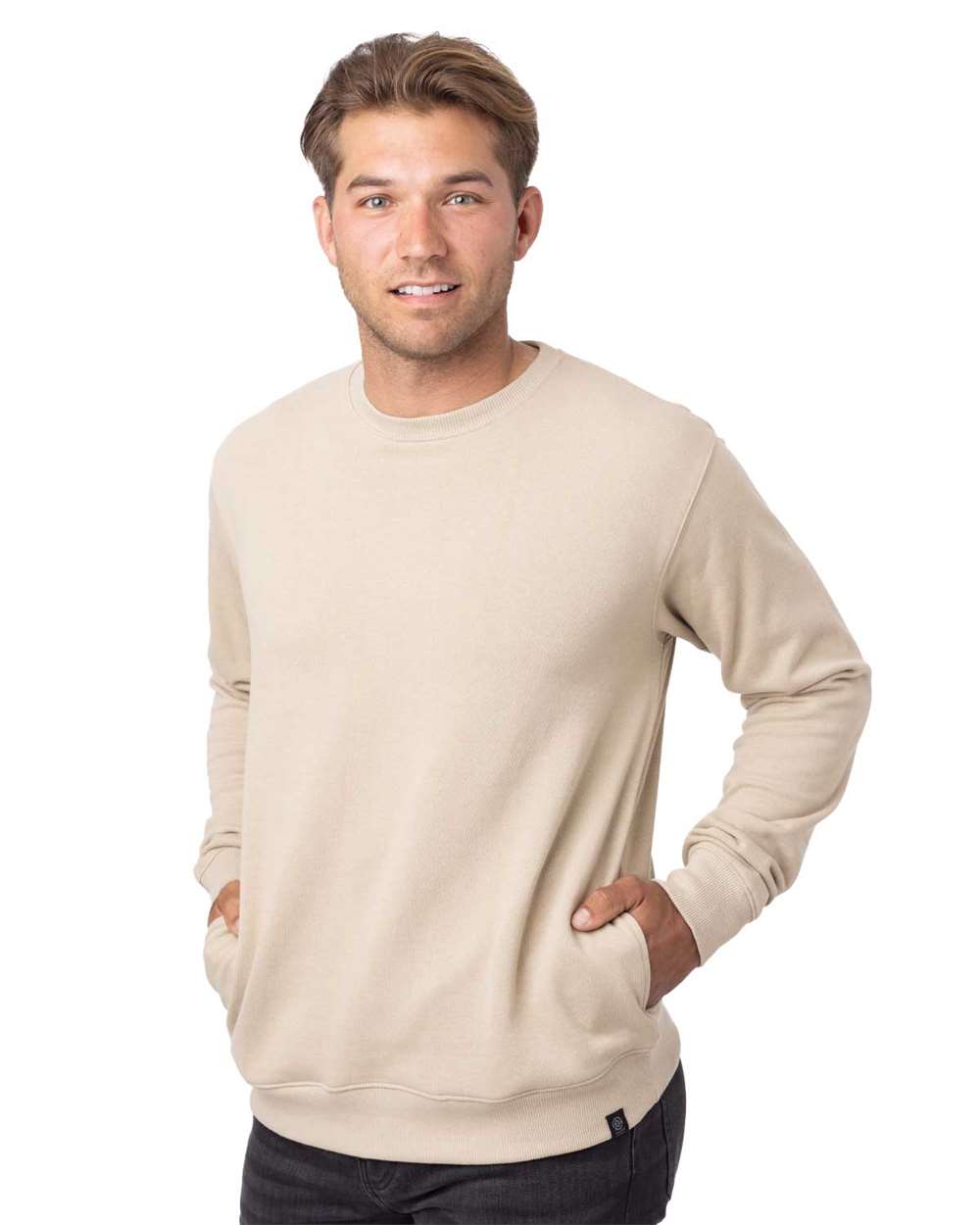 Unisex Reclaimist Crewneck Sweatshirt - OnModelSide - B858E9242 - Pumice