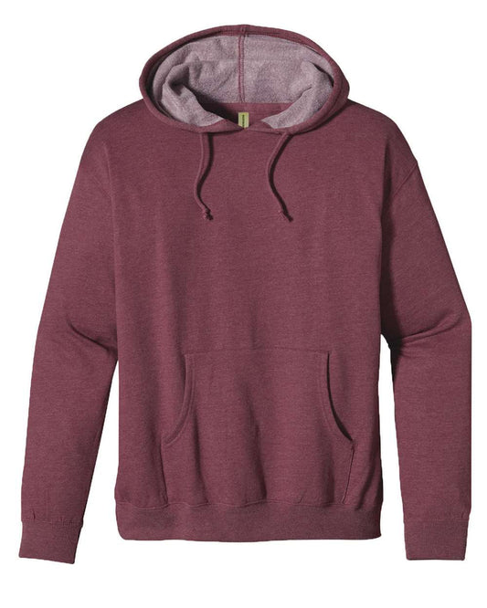 Unisex Heathered Hooded Sweatshirt - Front - B861E9533 - Berry