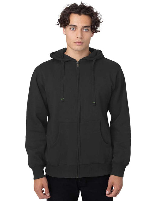 Unisex Heritage Full-Zip Hooded Sweatshirt - OnModelFront - B862E9503 - Black