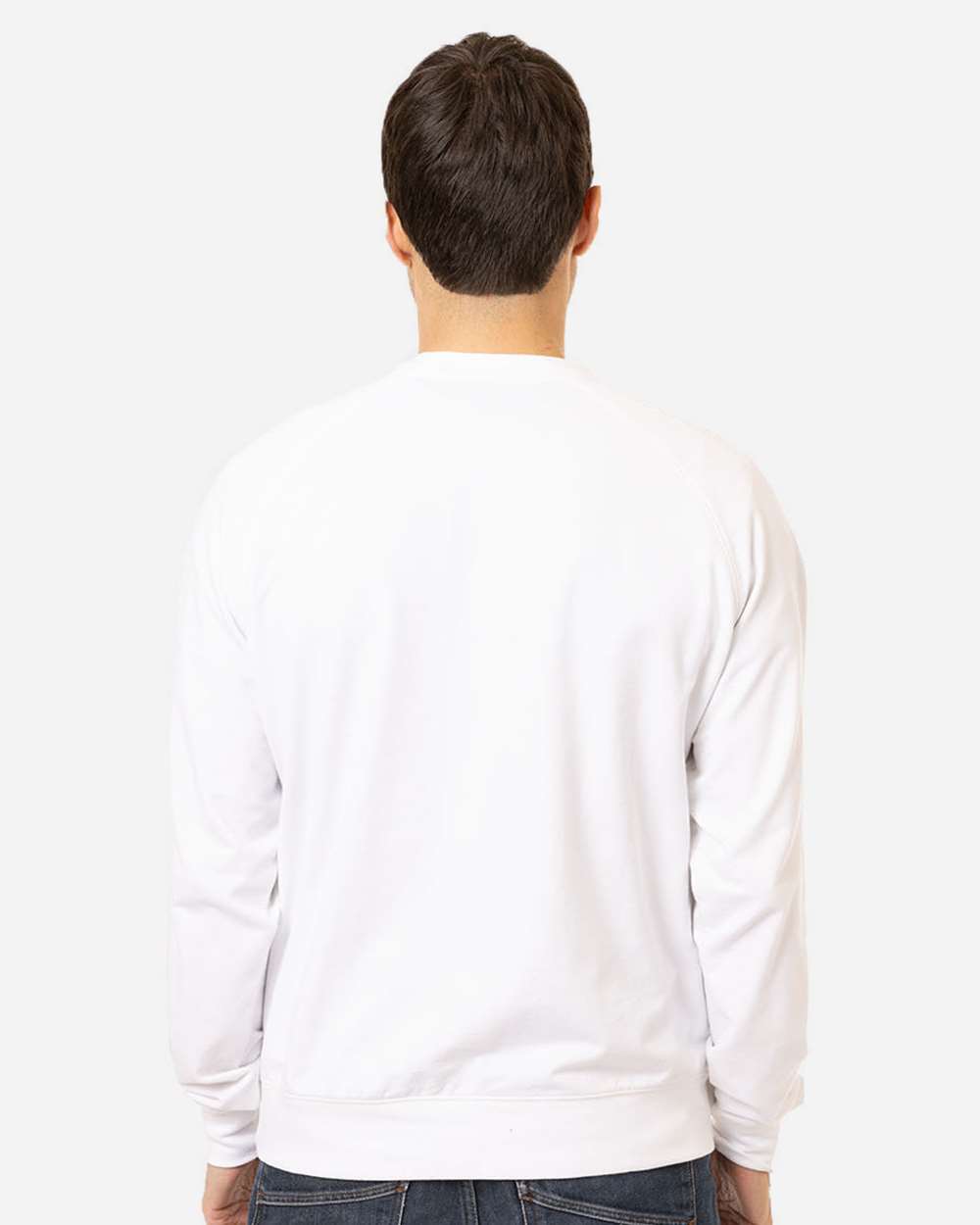 Unisex Motion Crewneck Sweatshirt - OnModelBack - B856E9003 - White