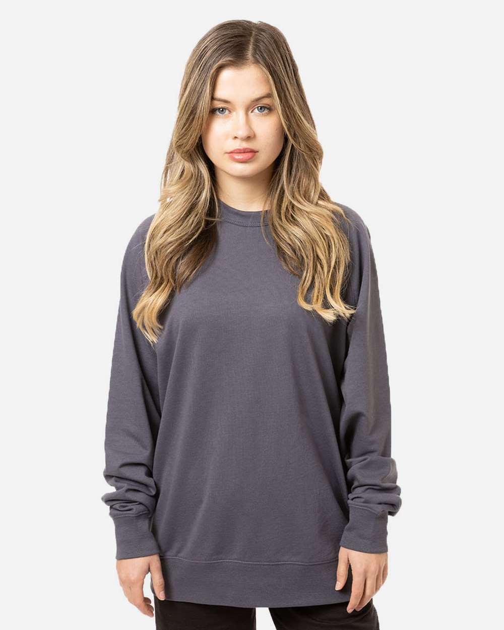 Unisex Motion Crewneck Sweatshirt - OnModelFront - B856E9583 - Graphite