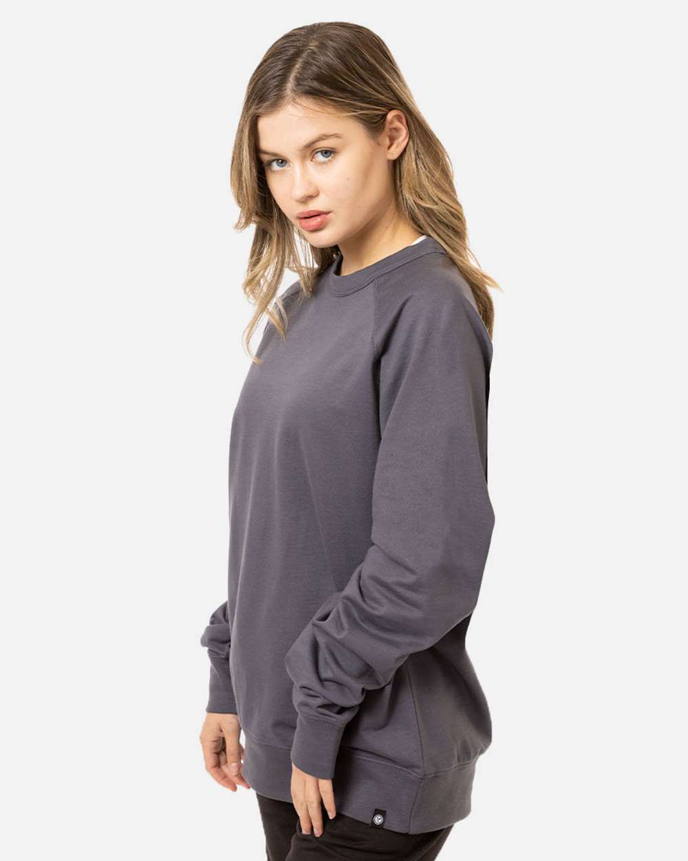Unisex Motion Crewneck Sweatshirt - OnModelSide - B856E9583 - Graphite