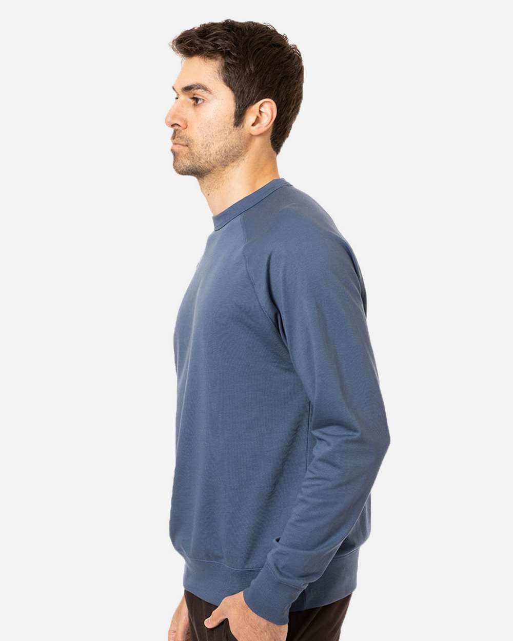 Unisex Motion Crewneck Sweatshirt - OnModelSide - B856E9653 - Pacific