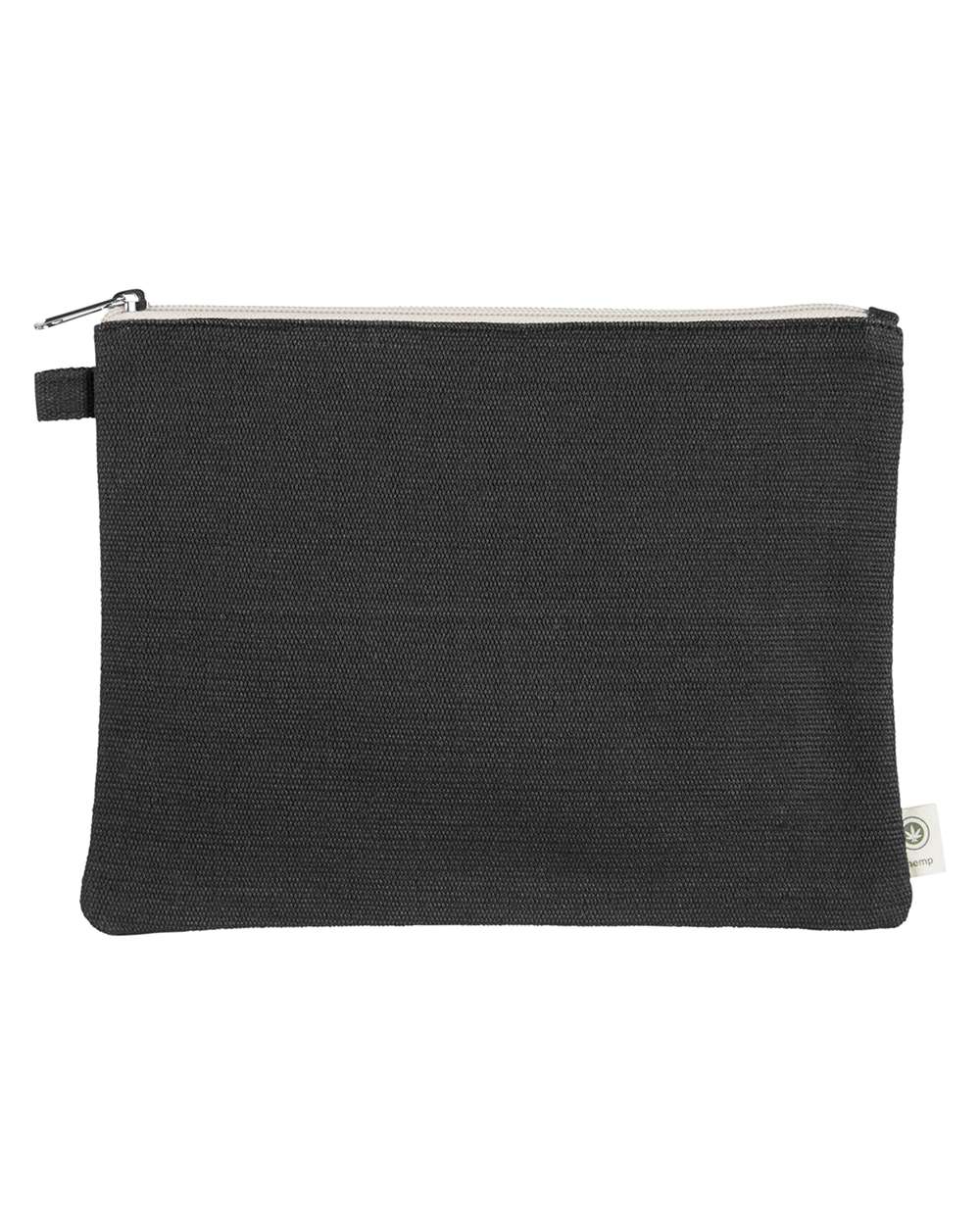 Hemp Pouch - Back - B896E9240 - Black/ Natural