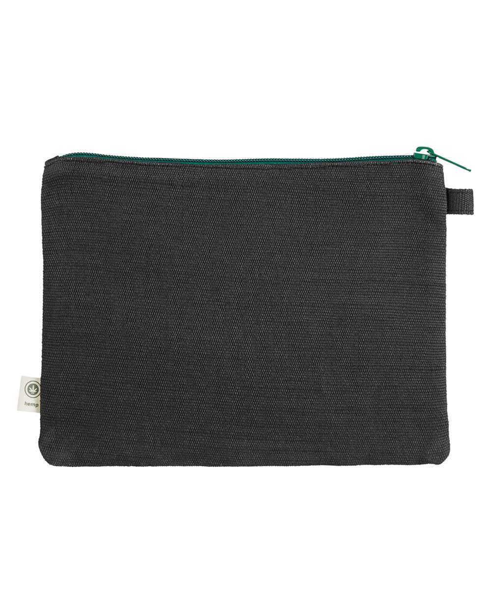 Hemp Pouch - Back - B896E9600 - Black/ Kelly