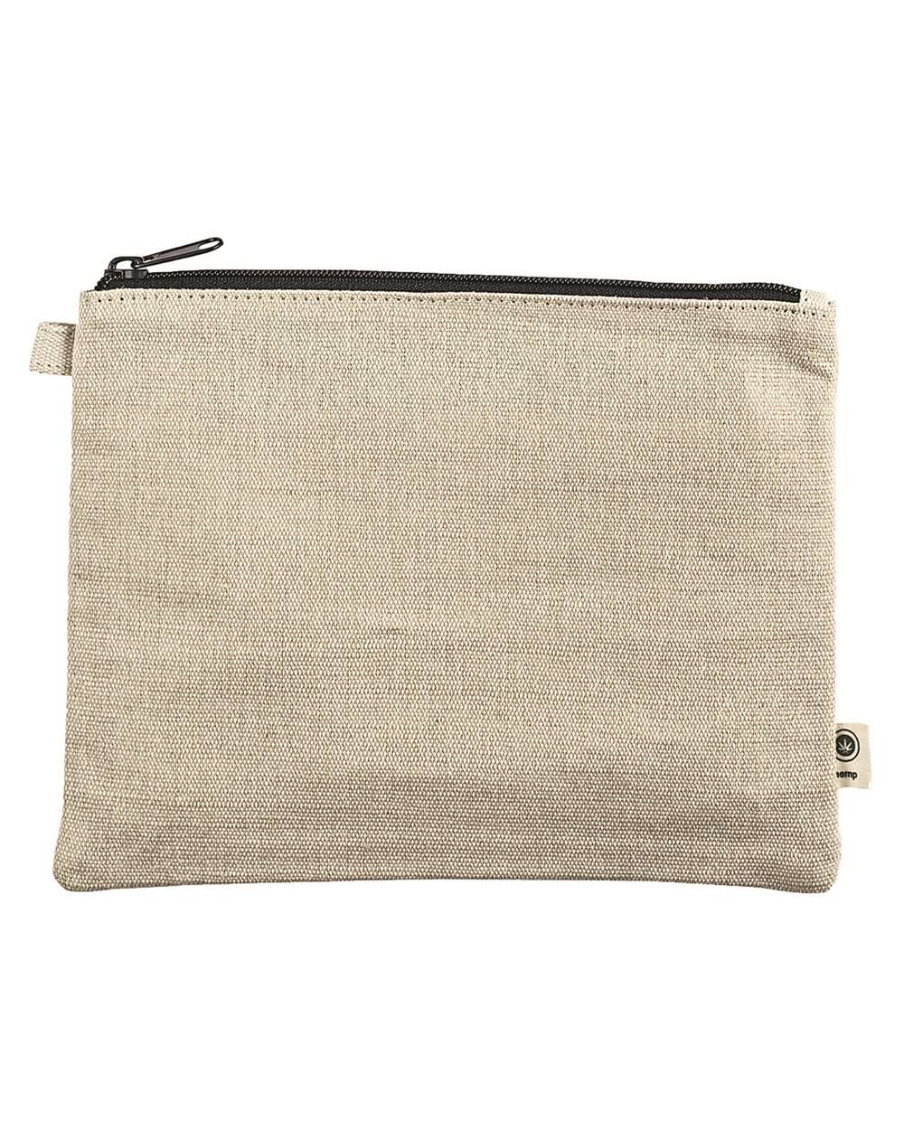 Hemp Pouch - Front - B896E9100 - Natural/ Black
