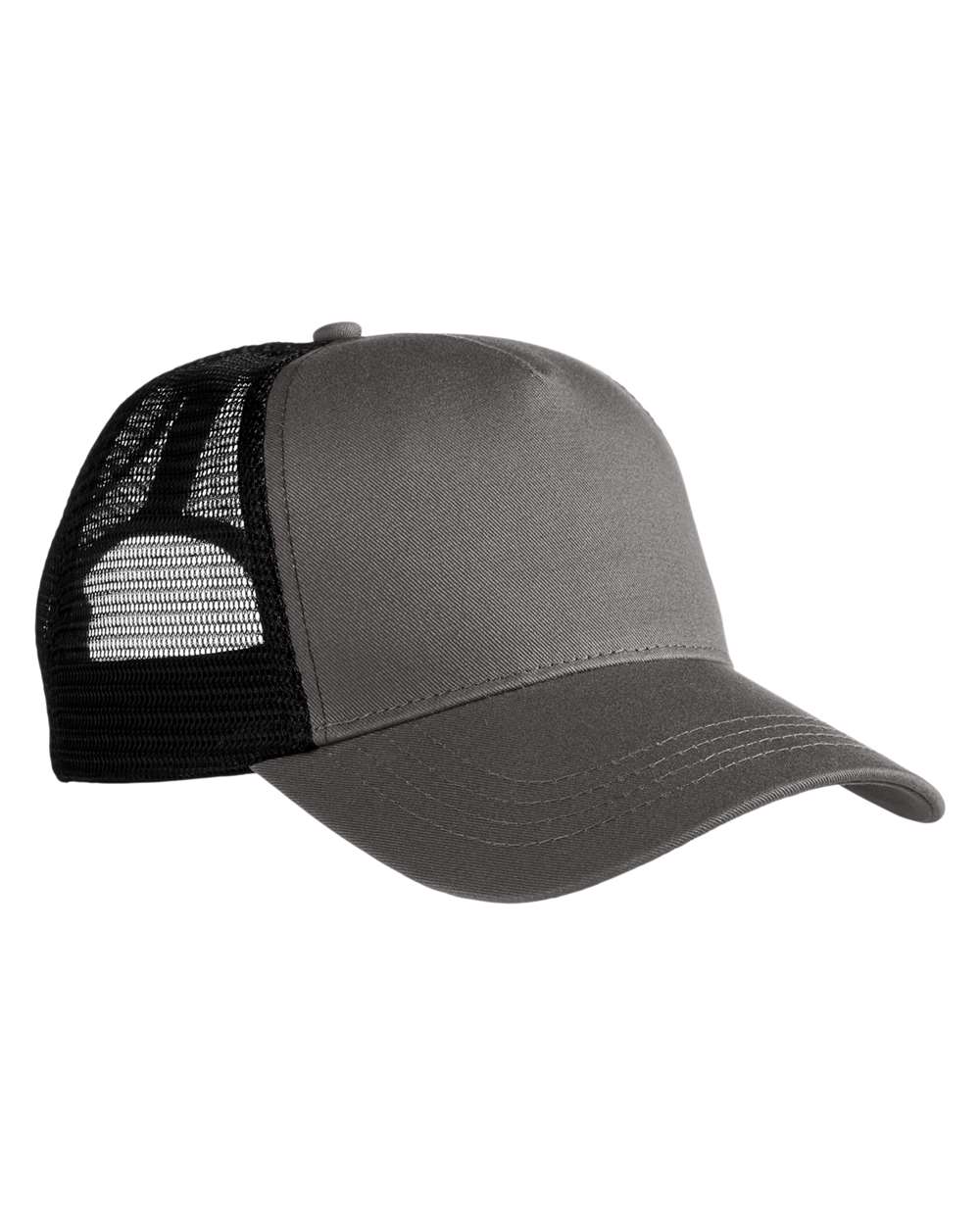 Eco Trucker Cap - Front - B878E9580 - Charcoal/ Black