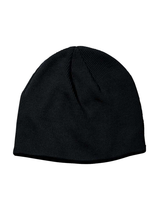 Thin Rib 9" Beanie - Front - B871E9500 - Black