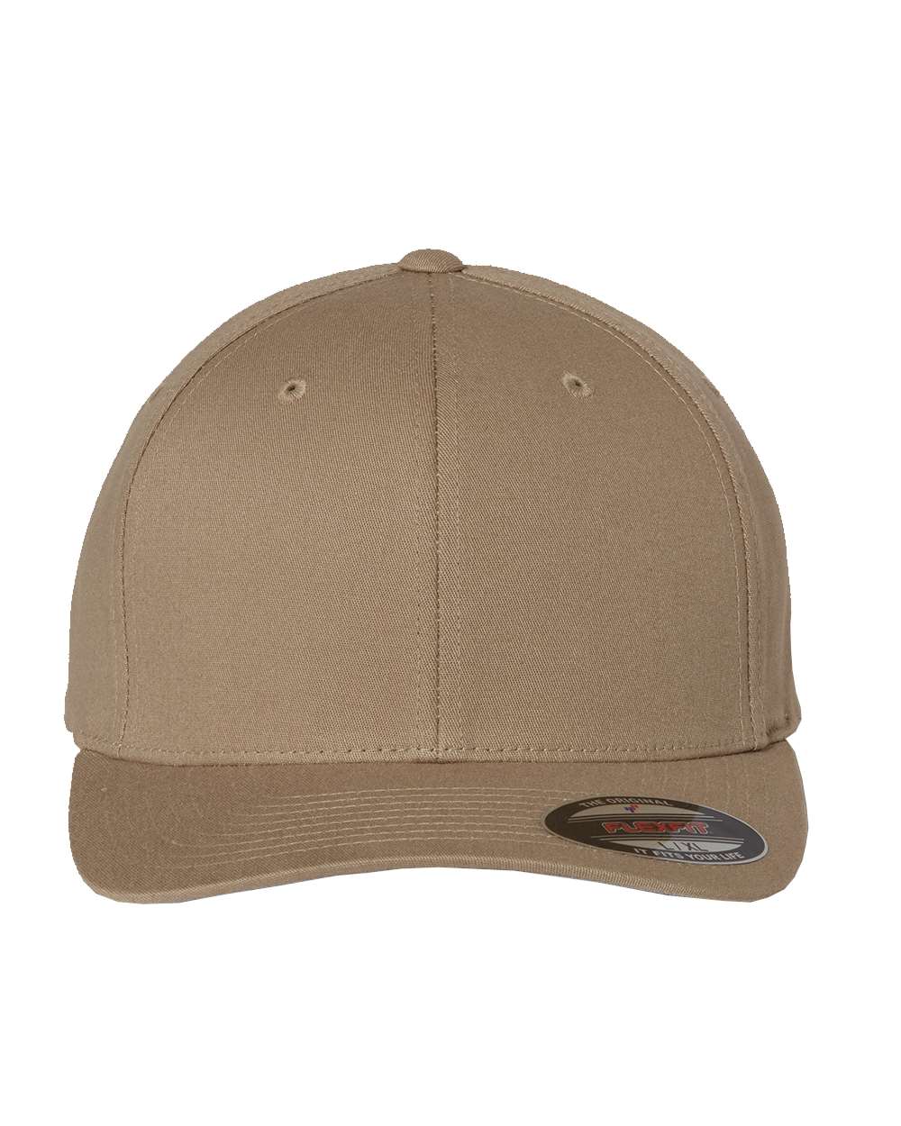 V-Flexfit® Cotton Twill Cap - Front - B24495773 - Khaki