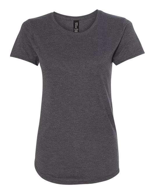 Women's Softstyle® Triblend T-Shirt - Front - B83760592 - Dark Heather
