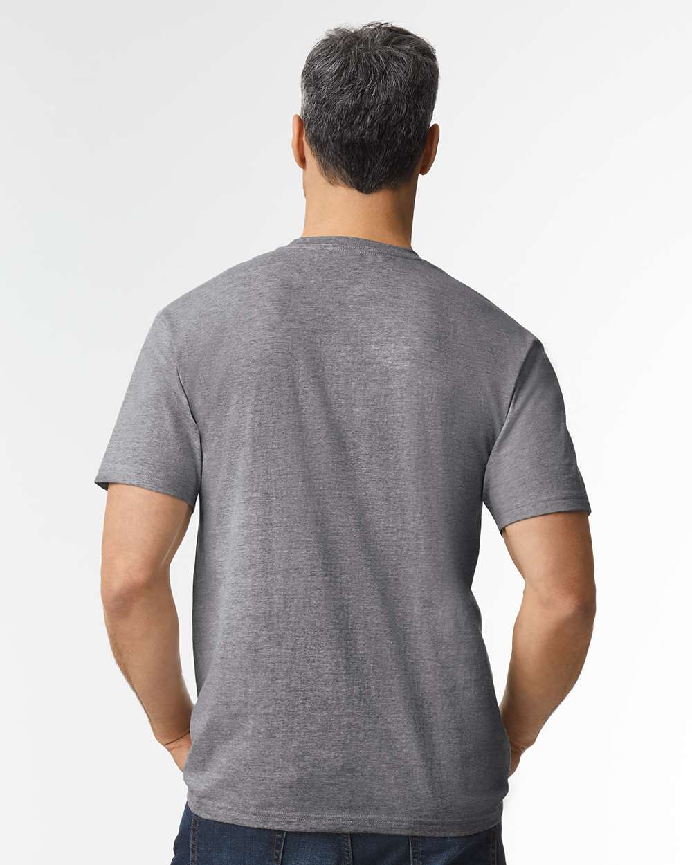 Men's Softstyle® Midweight T-Shirt - OnModelBack - B00860493 - Graphite Heather