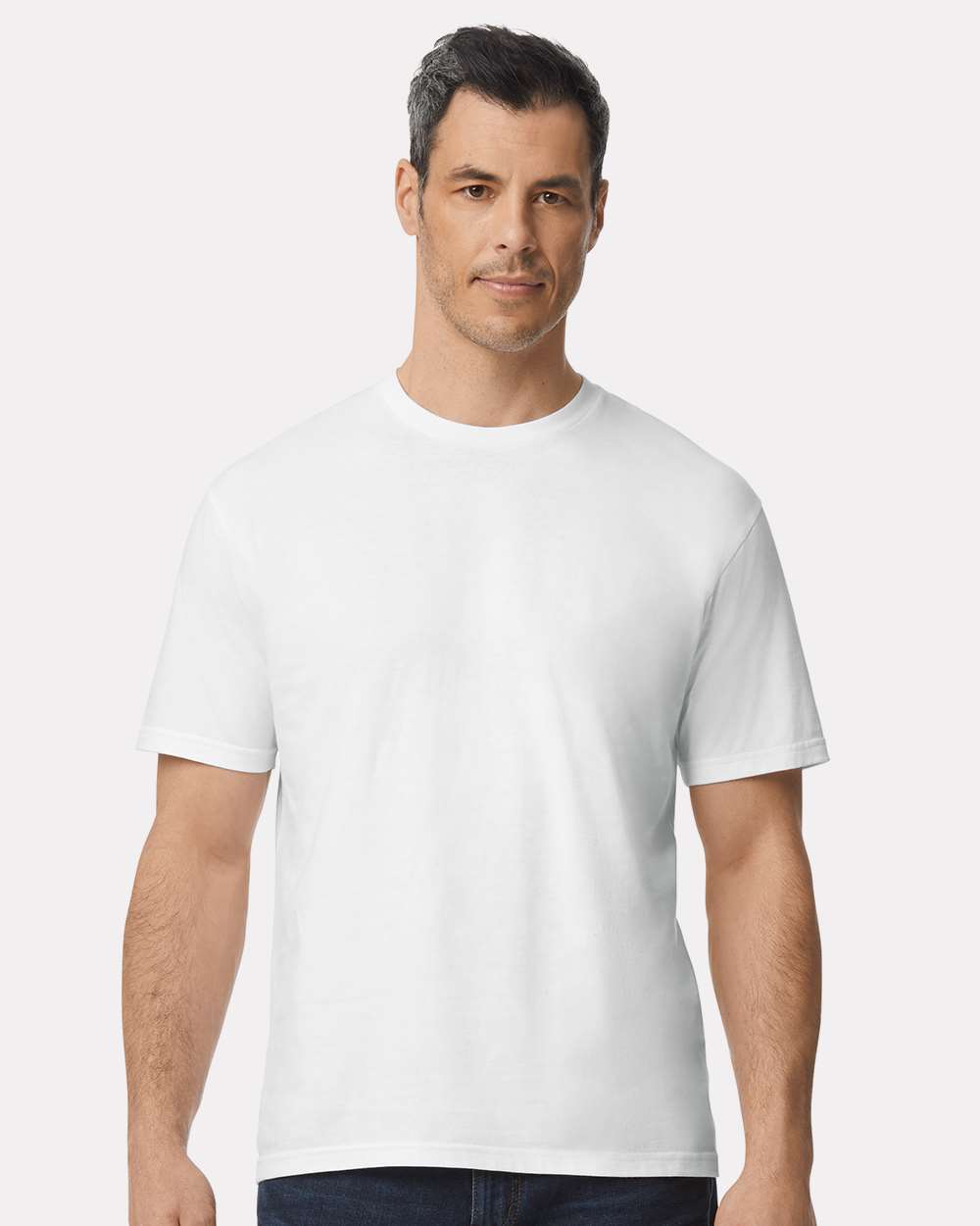 Men's Softstyle® Midweight T-Shirt - OnModelFront - B00860003 - White