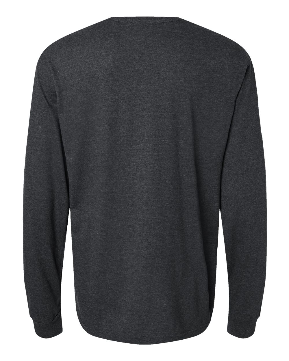 Unisex Softstyle® CVC Long Sleeve T-Shirt - Back - B01160103 - Pitch Black Mist