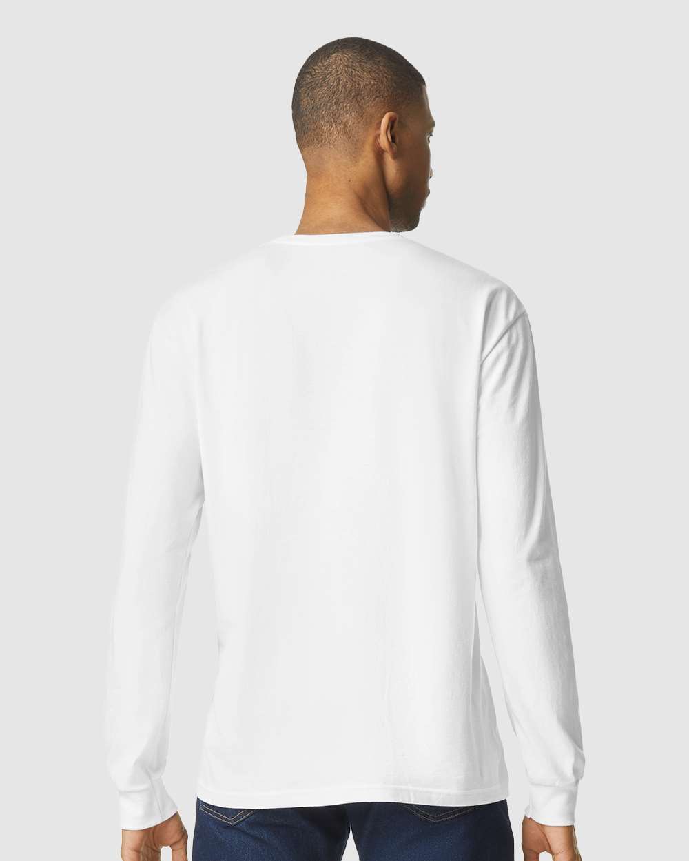 Unisex Softstyle® CVC Long Sleeve T-Shirt - OnModelBack - B01160003 - White