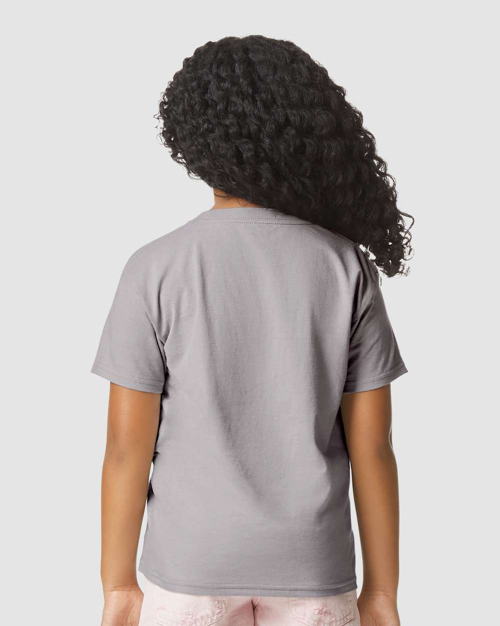 Youth Softstyle® CVC T-Shirt - OnModelBack - B02260582 - Cement