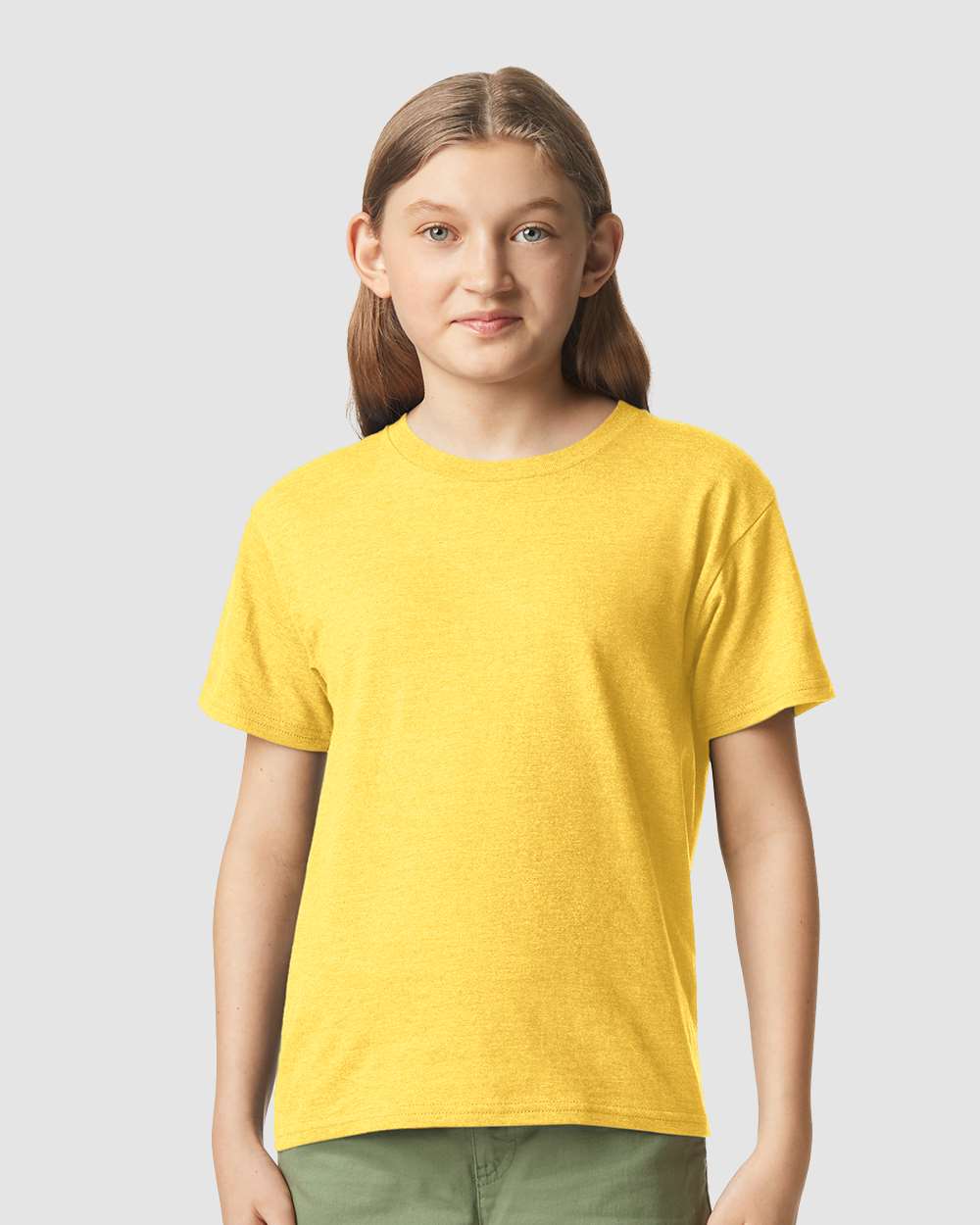 Youth Softstyle® CVC T-Shirt - OnModelFront - B02260122 - Daisy Mist
