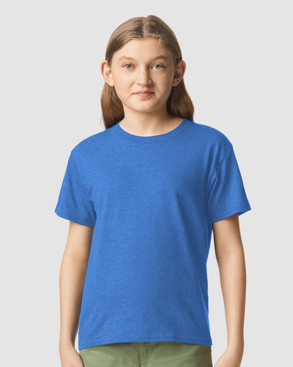 Youth Softstyle® CVC T-Shirt - OnModelFront - B02260752 - Royal Mist