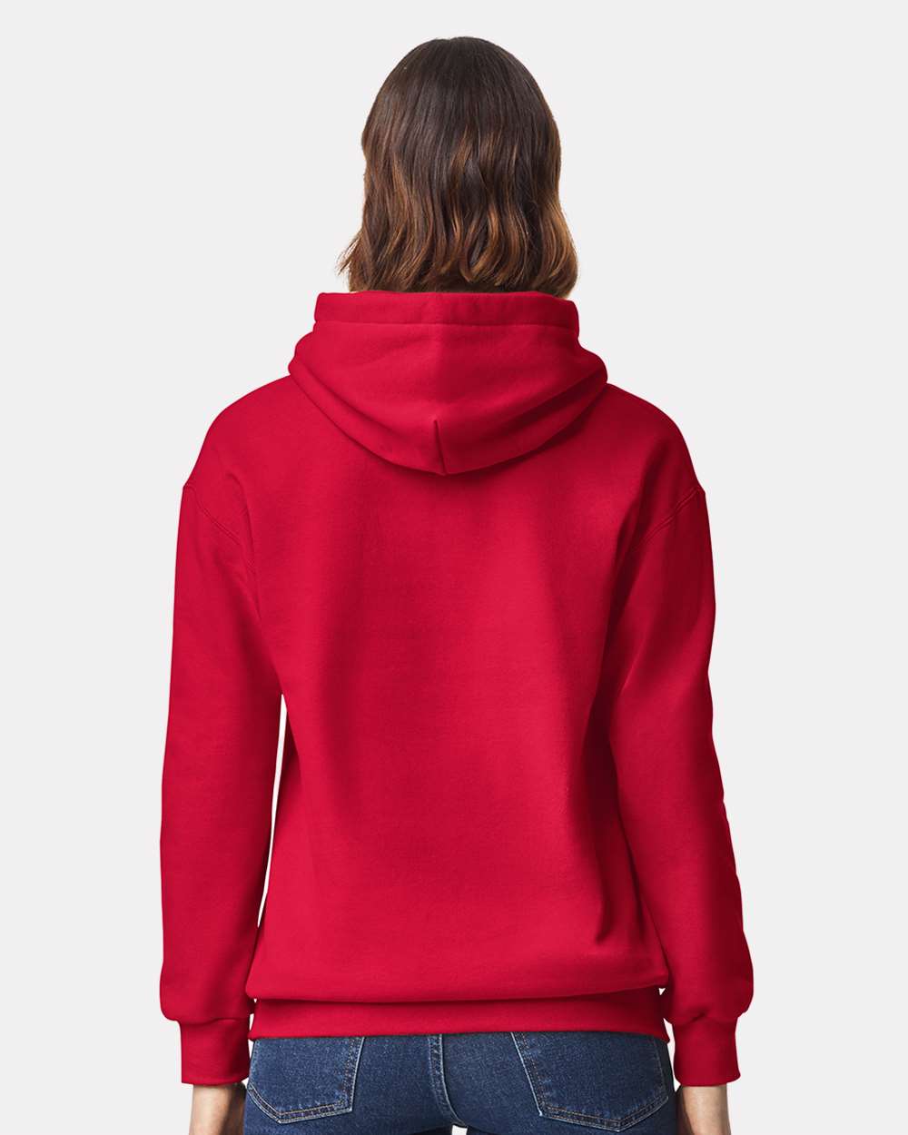 Unisex Hammer™ Maxweight Hooded Sweatshirt - OnModelBack - B02460703 - Cherry Red