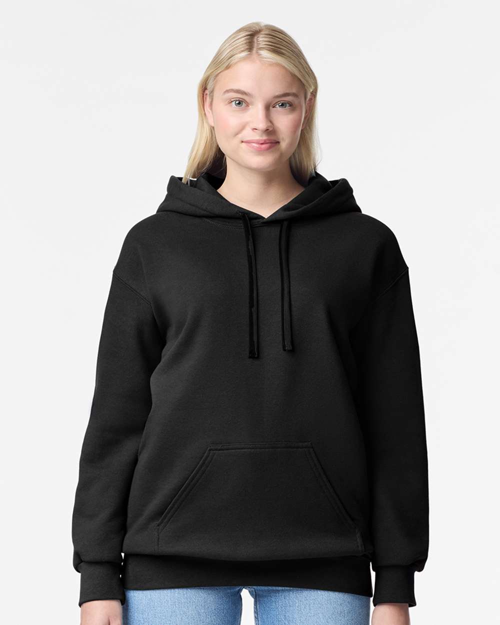 Unisex Hammer™ Maxweight Hooded Sweatshirt - OnModelFront - B02460503 - Pitch Black