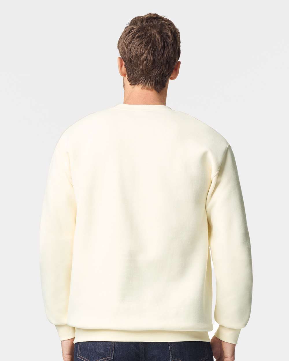 Unisex Hammer™ Maxweight Crewneck Sweatshirt - OnModelBack - B02560023 - Off White