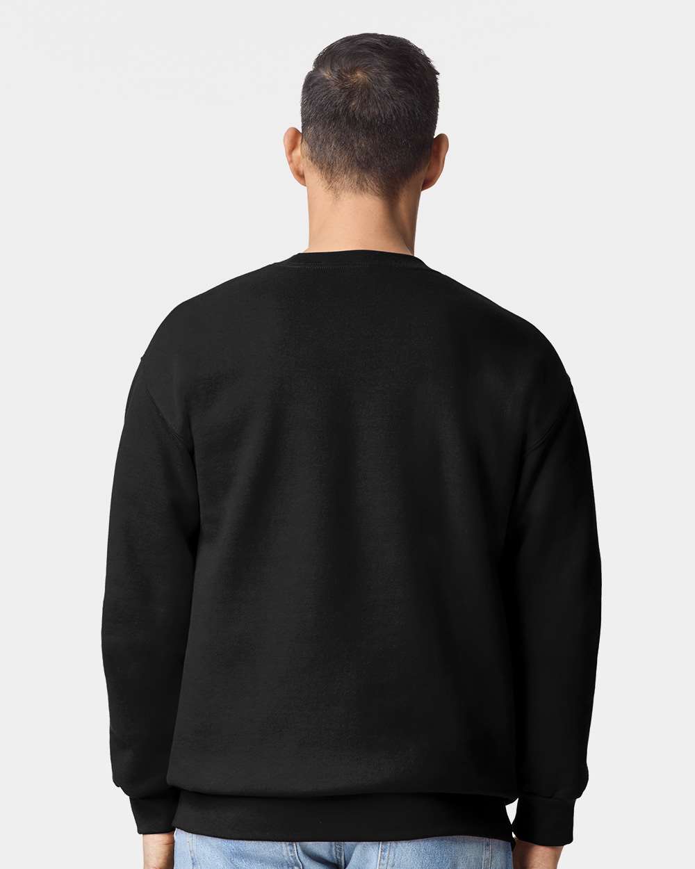 Unisex Hammer™ Maxweight Crewneck Sweatshirt - OnModelBack - B02560503 - Pitch Black