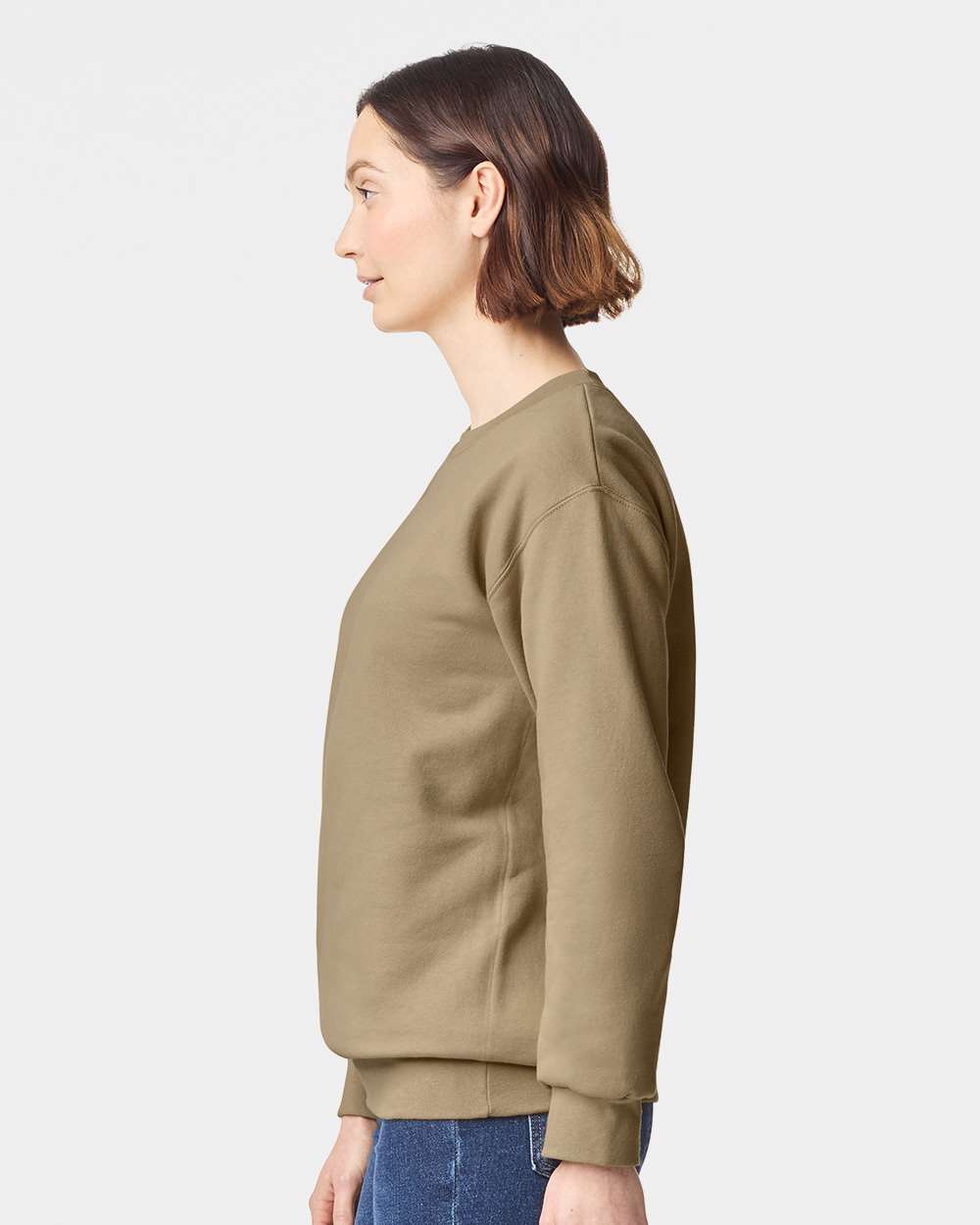 Unisex Hammer™ Maxweight Crewneck Sweatshirt - OnModelSide - B02560243 - Tan