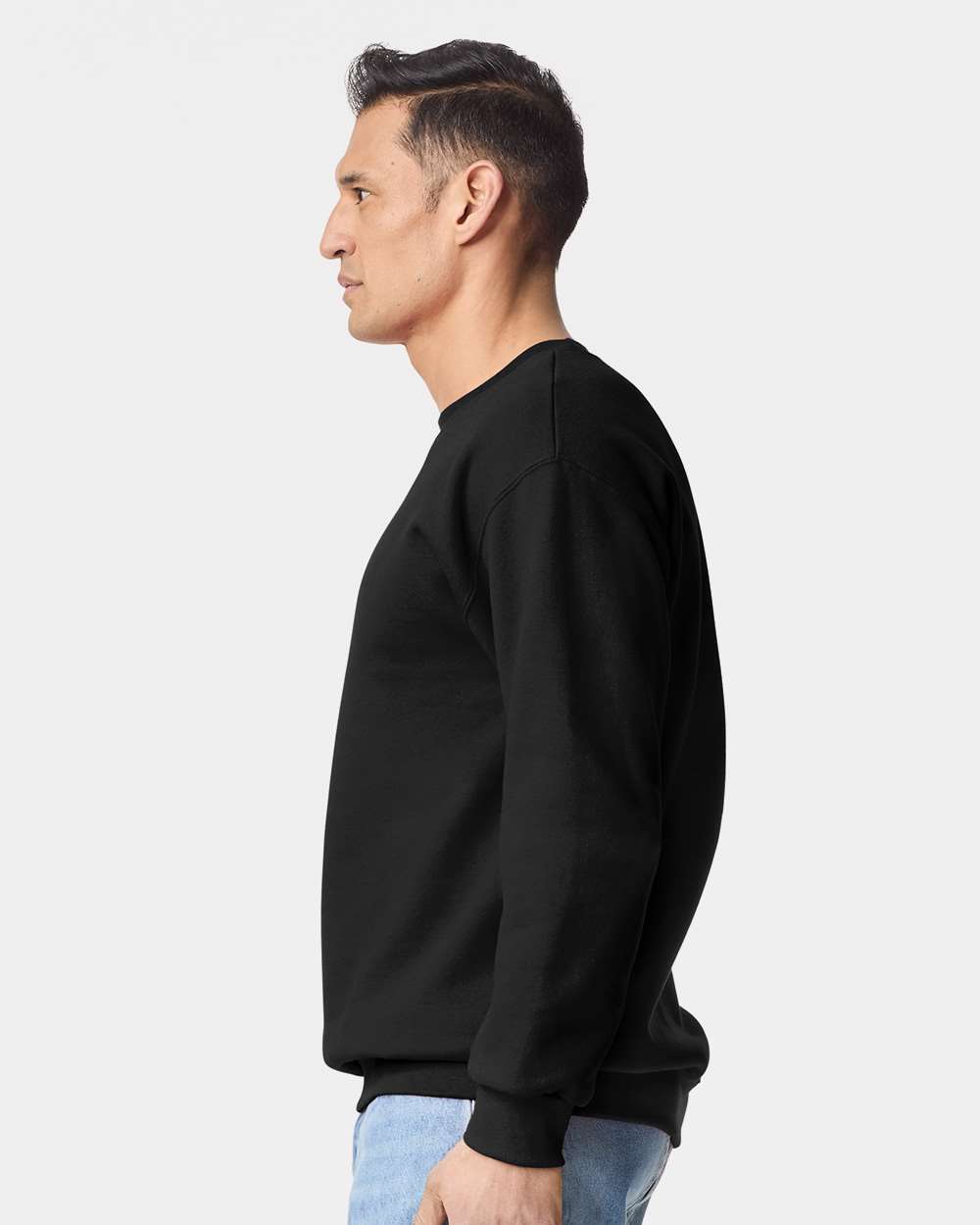 Unisex Hammer™ Maxweight Crewneck Sweatshirt - OnModelSide - B02560503 - Pitch Black