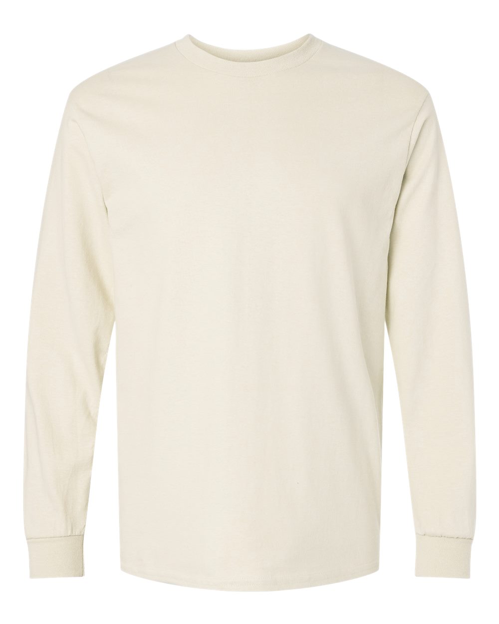 Ultra Cotton® Long Sleeve T-Shirt - Front - B06060243 - Natural
