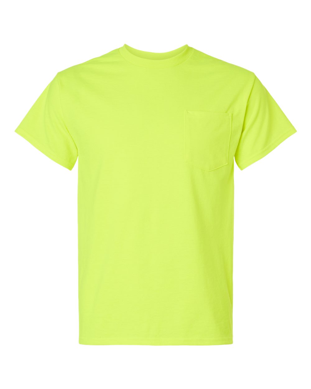 Unisex Ultra Cotton® Pocket T-Shirt - Front - B07060163 - Safety Green