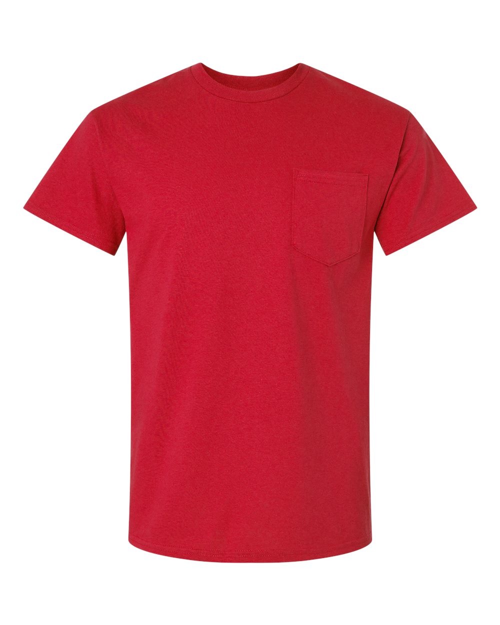 Unisex Ultra Cotton® Pocket T-Shirt - Front - B07060703 - Red