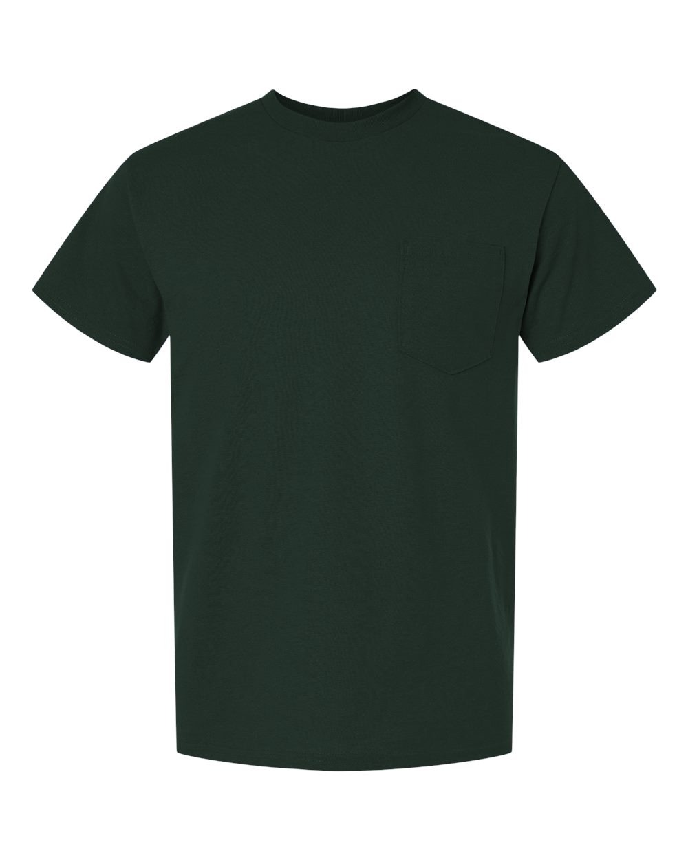 Men's DryBlend® Pocket T-Shirt - Front - B07260543 - Forest Green