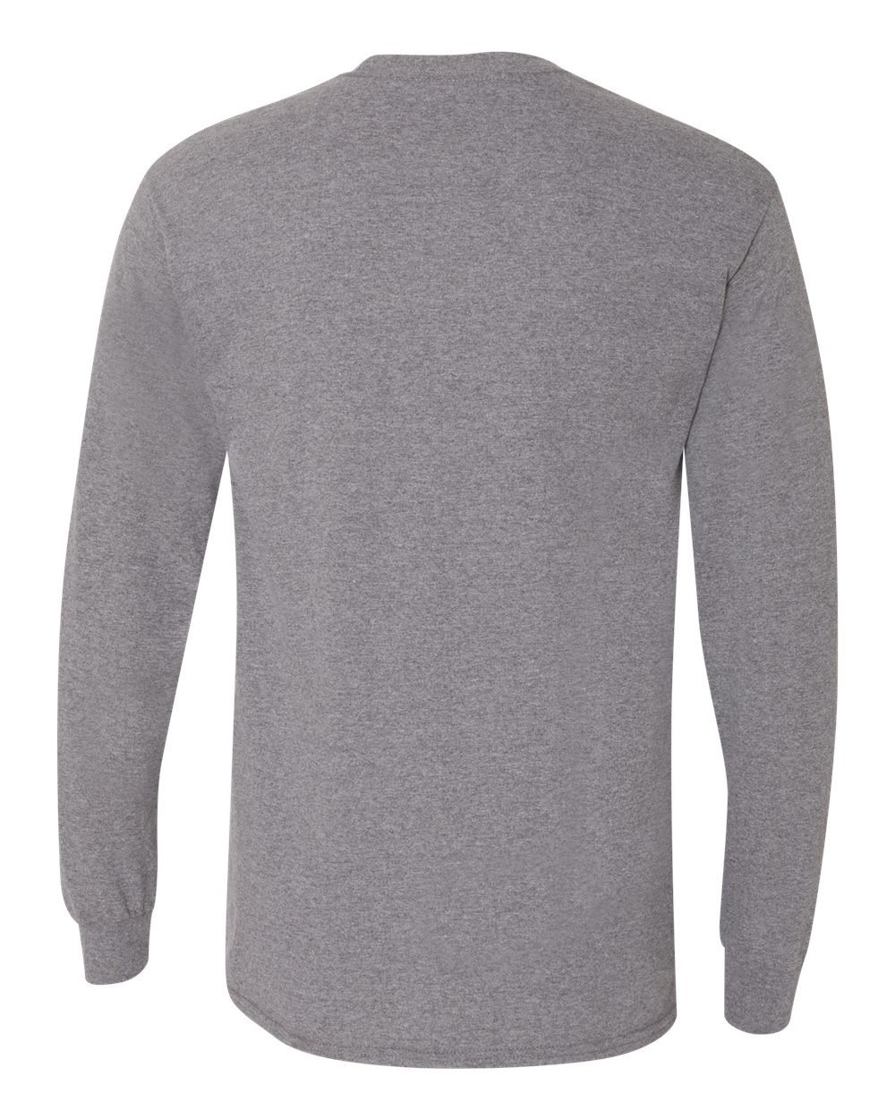 Men's DryBlend® 50/50 Long Sleeve T-Shirt - Back - B07660493 - Graphite Heather