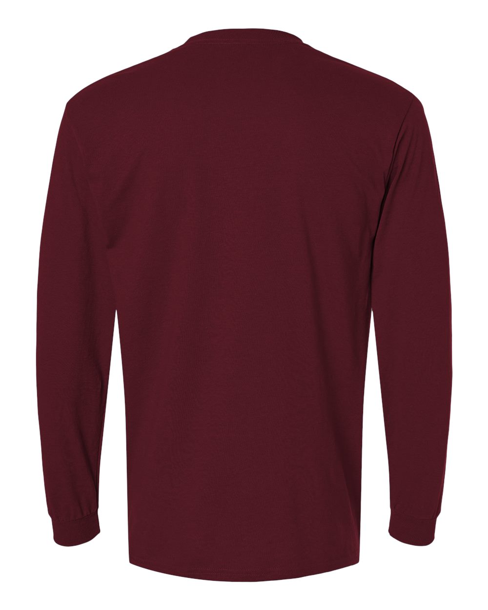 Men's DryBlend® 50/50 Long Sleeve T-Shirt - Back - B07660533 - Maroon
