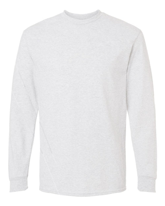 Men's DryBlend® 50/50 Long Sleeve T-Shirt - Front - B07660023 - Ash