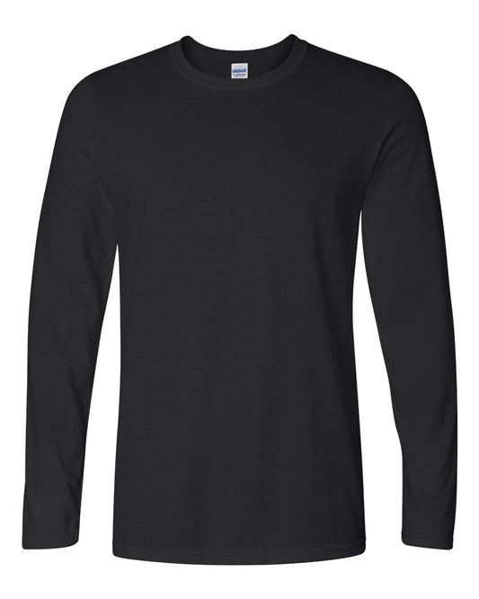 Men's Softstyle® Long Sleeve T-Shirt - Front - B05660503 - Black