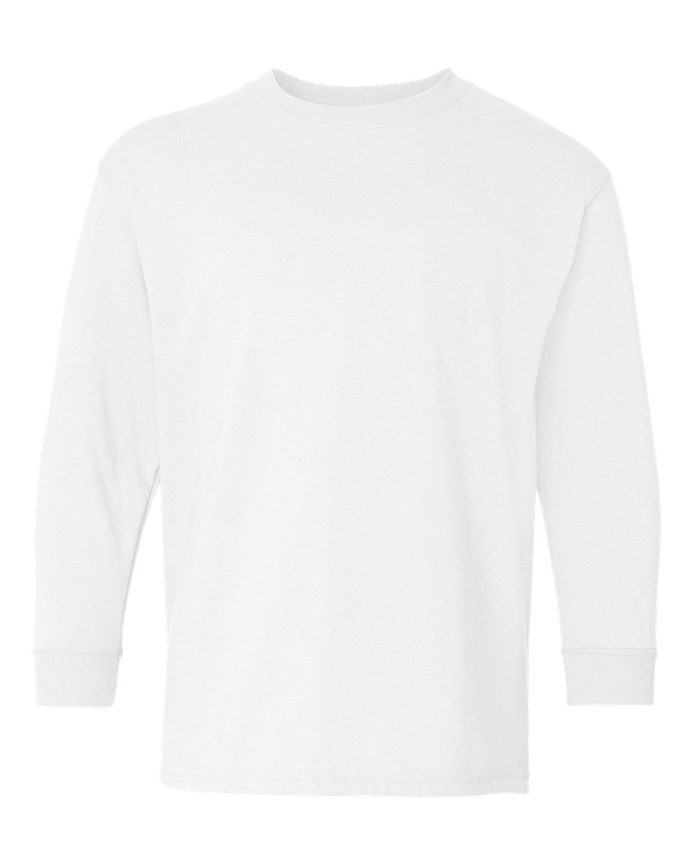 Youth Heavy Cotton™ Long Sleeve T-Shirt - Front - B34160002 - White
